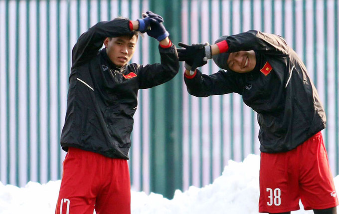 Cầu thủ Việt Nam tập buổi cuối trước chung kết U23 châu Á